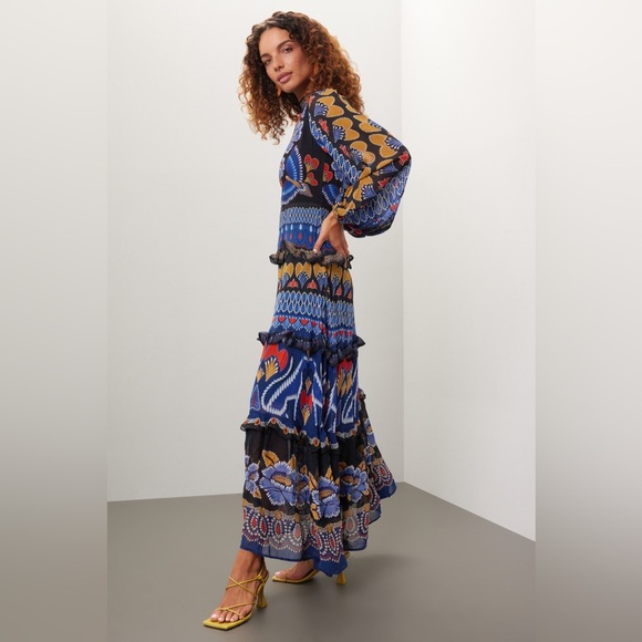 FARM Rio Vibrant Long Sleeve Maxi Dress - Picture 3 of 14